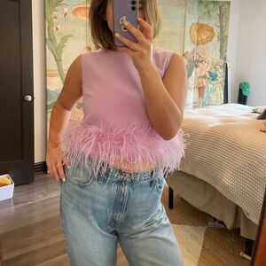 Lavender feather top